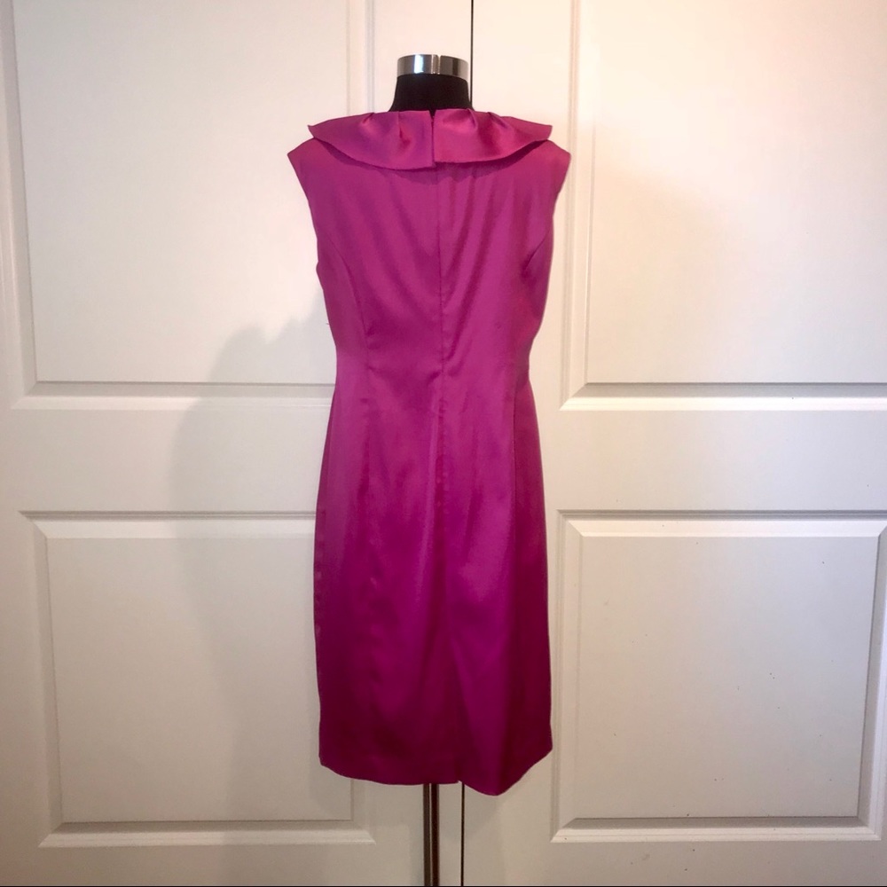 Evan Picone Silk Ruffle Midi-Dress - Picture 3 of 7